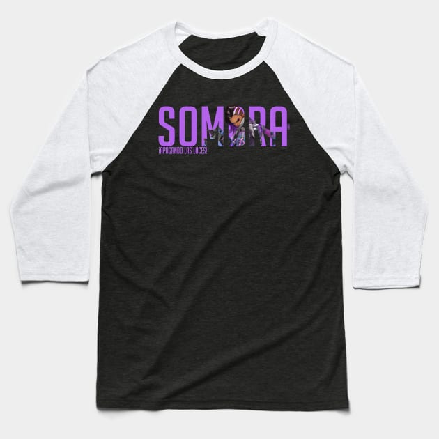 Sombra - Overwatch Baseball T-Shirt by Rendi_the_Graye